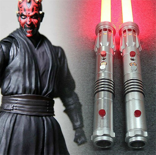 YDD Star Wars Lightsaber Darth Maul Metal hilt Red Light RGB Cosplay Prop Toy - Picture 2 of 12