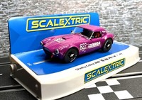 1/32 Slotcar Scalextric Shelby Cobra 289 Dragon Snake Goodwood Mit Licht C4418