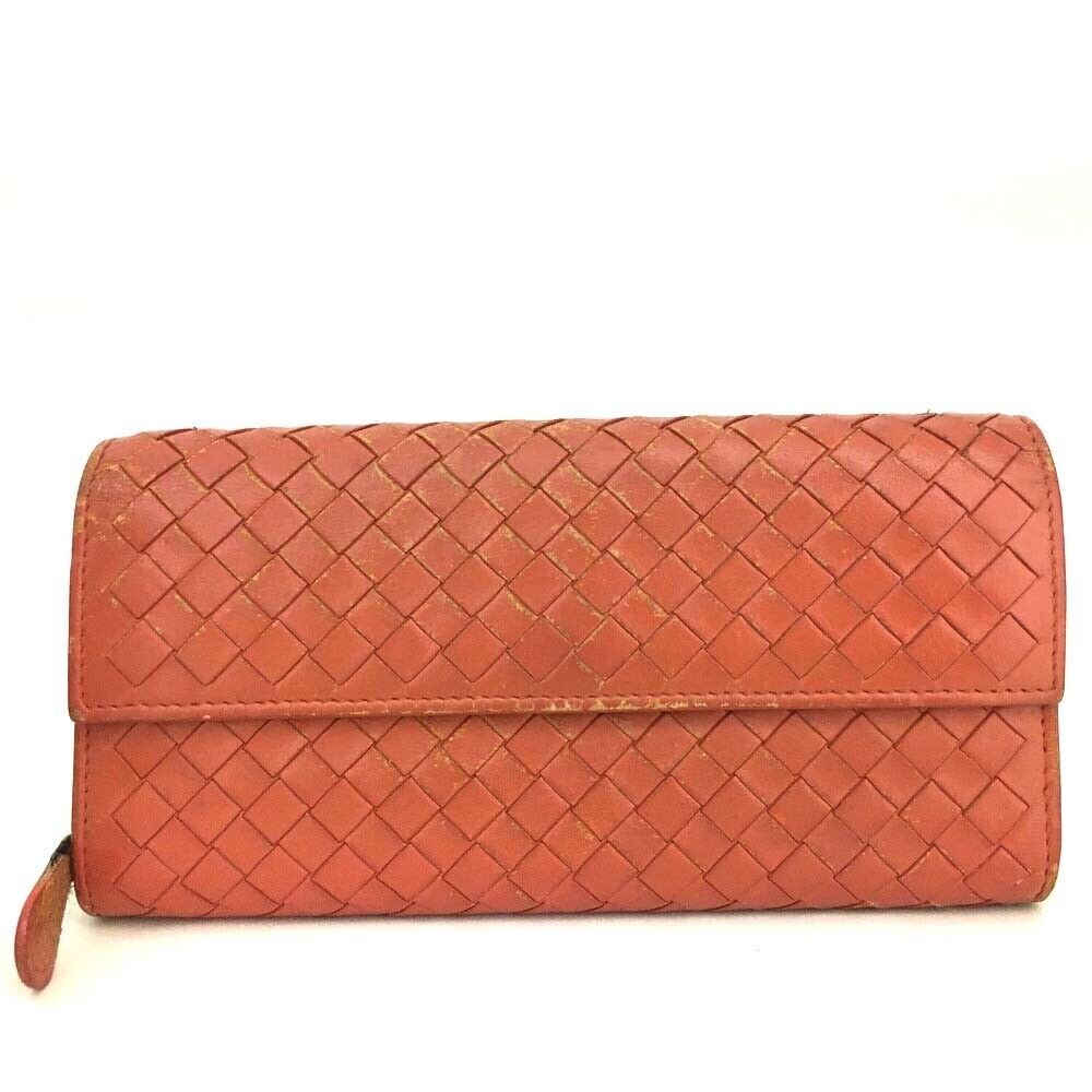 けんぼうBOTTEGA VENETA フラグメントケース　赤・オレンジ Bottega Veneta - Cassette Orange Leather Woven Cossbody Bag