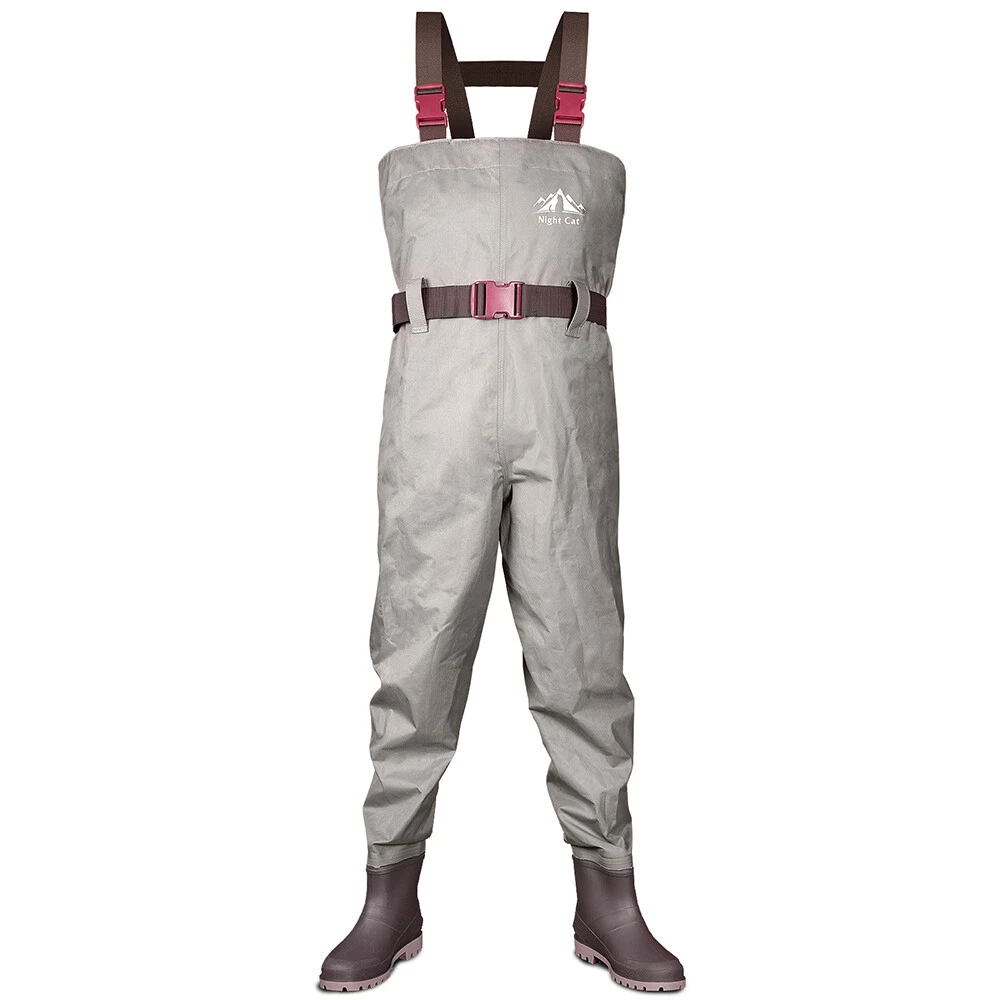 Breathable Ultra Lightweight Gray Chest Boot Foot Fishing Hunting Waders for Men