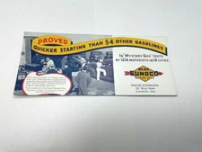 Vintage 30's Blue Sunoco Motor Fuel Mystery Gas Tests Ink Blotter Nos Never Used
