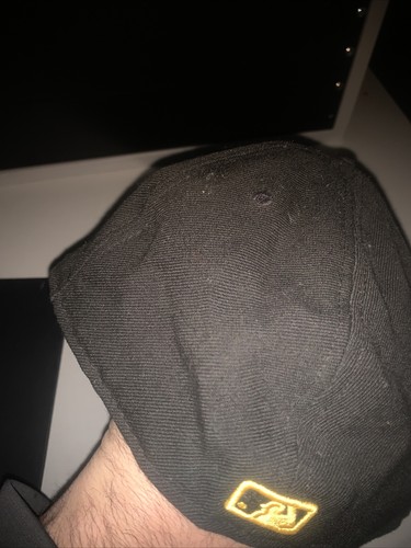 New Era New York Yankees Black And Gold Yellow Cap Hat Size 8 - Picture 11 of 19