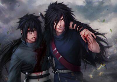 Anime digital art naruto shippuden uchiha madara izuna Play Gaming Mat Desk
