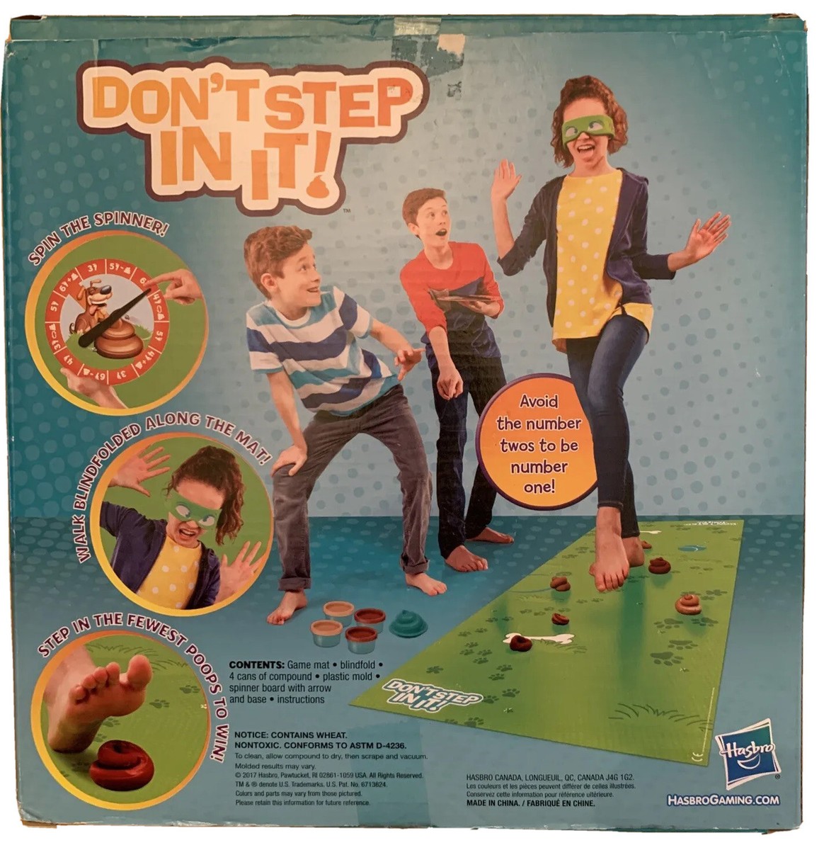 Hasbro DON'T STEP IN IT Blindfolded Poop Dodging Fun Game - Family
