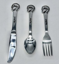 Vtg BIG BIRD Sesame Street Muppets Inc Demand Kids Spoon   Fork   Butter Knife