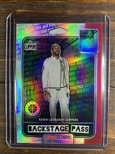 2019-2020 NBA Hoops Card Kawni Leonard Backstage Pass Holo Prizm #8 Clippers SP