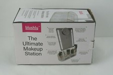 Espejo de tocador estación de maquillaje iluminado caja dañada rubor con almacenamiento de cosméticos
