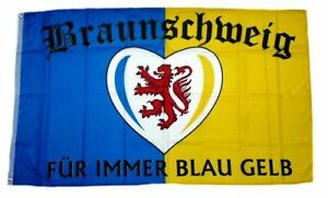 Flagge Fahne Braunschweig Wir werden nie untergehen Hissflagge 90 x 150 cm