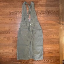 Zara Olive Overall Dress Small Women’s