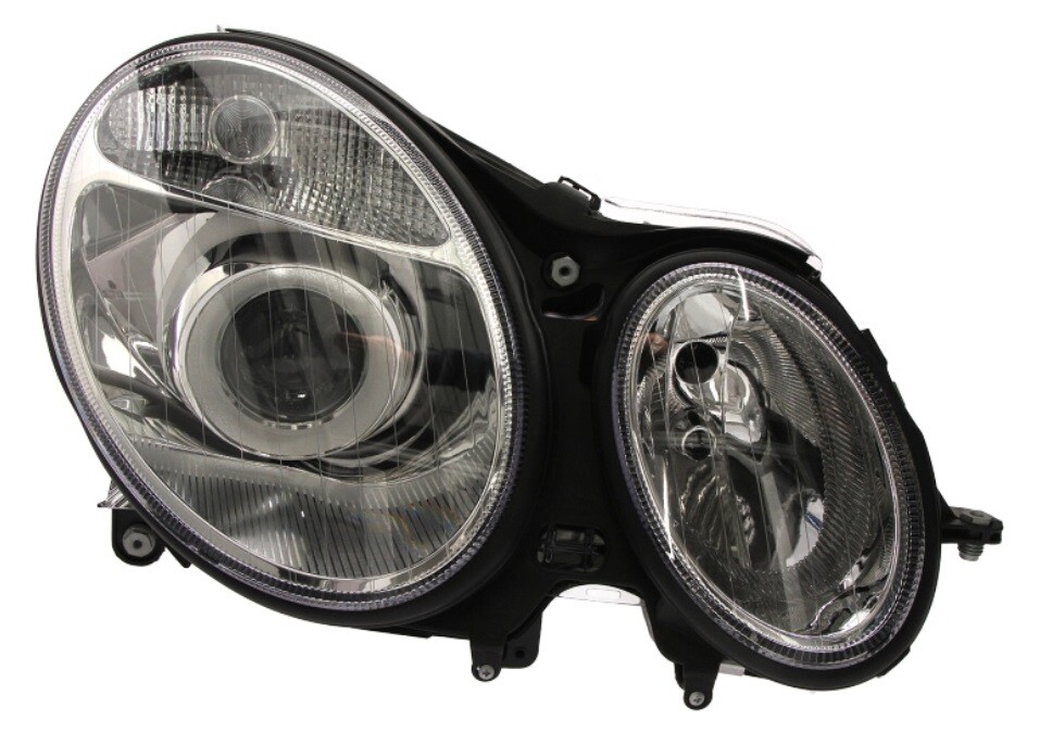 Phare avant droit Mercedes E W211 2002-2008 optique noir électrique H7