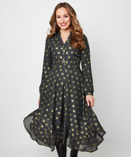 joe browns butterfly dress Navy Cape Sleeve Beaded Evening Gown  The Dress Outlet