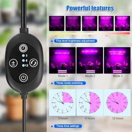 Grow Lights for Indoor Plants, USB LED Grow Lamp, Waterproof Grow Light with 3/6 - Picture 1 of 12