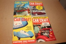 FOUR  VINTAGE CAR CRAFT  SMALL POCKET SIZE  MAGAZINES 1954