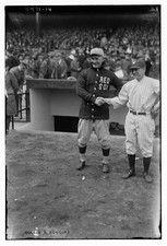 Yankee Stadium NY Frank Chance Miller Huggins 1923 Opening Day Red Sox Yankees