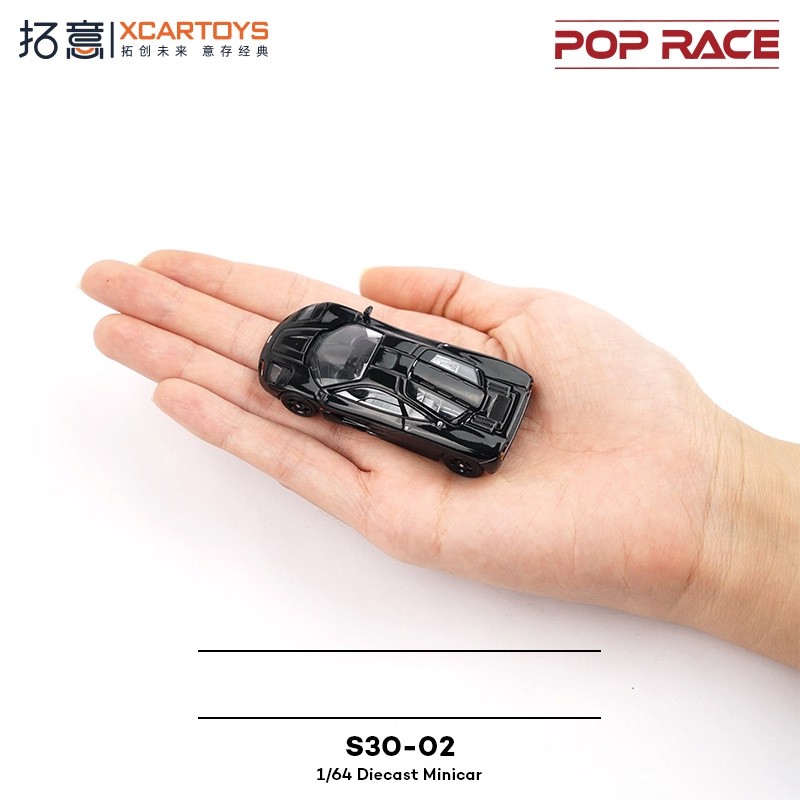 Xcartoys x POP RACE 1:64 F1 Jet Black Diecast Model Car