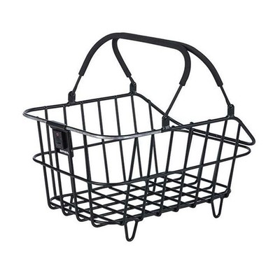 Basil Cento Alu Multi System Nordlicht Bicycle Basket Rear Black MIK Compatible