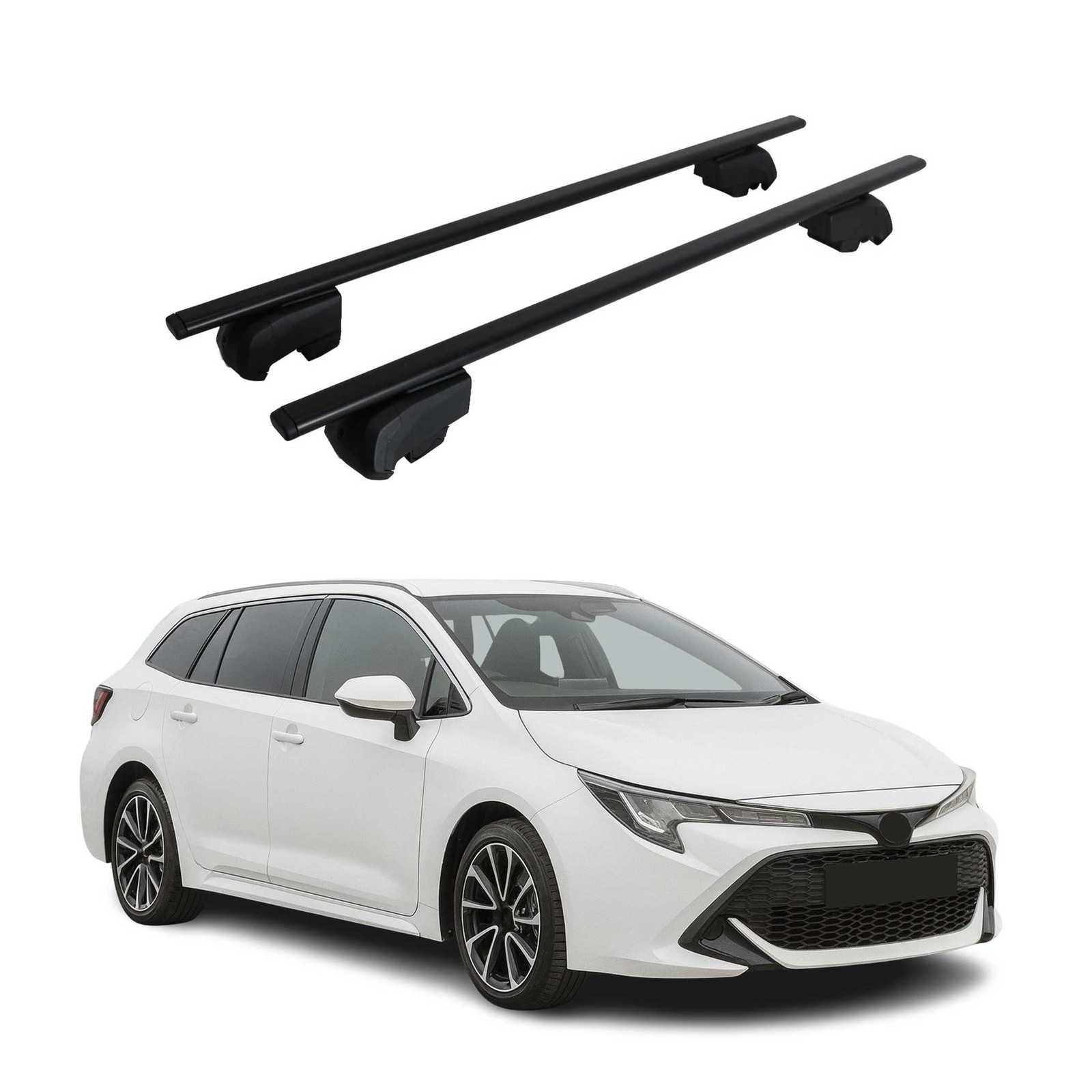 Barres de toit profilées aérodynamiques et silencieuses pour Toyota Corolla Sport