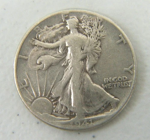 1941 P Liberty Walking Silver Half Dollar # 1184, very fine, Uncert  Condition