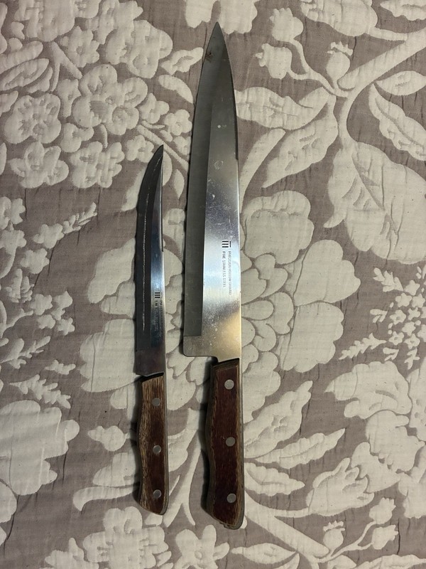 Set Of 2 Maxam Precision Hollow Ground Fine Stainless Steel Knives