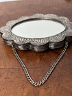 Vintage Big John 900 Silver Tone Hanging Turkish Wedding Mirror Design Floral — photo 8