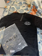 Amiri Men's Short Sleeve T-Shirt 100% Cotton, Size Large