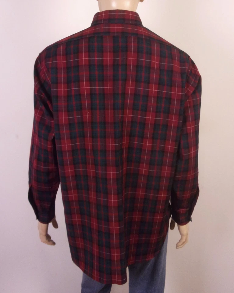 vintage EUC Sir Pendleton Tartan Dress Shirt 100% Wool USA made XL - Image 3 of 4