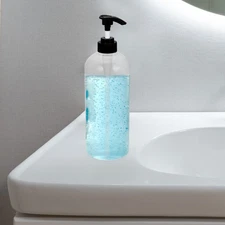 2 Pcs Clear Plastic Bottles with Pump Lotion Dispenser for Shampoo