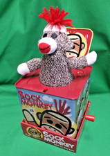 SOCK MONKEY JACK in the BOX Schylling BRAND NEW Tin Musical Toy 2010