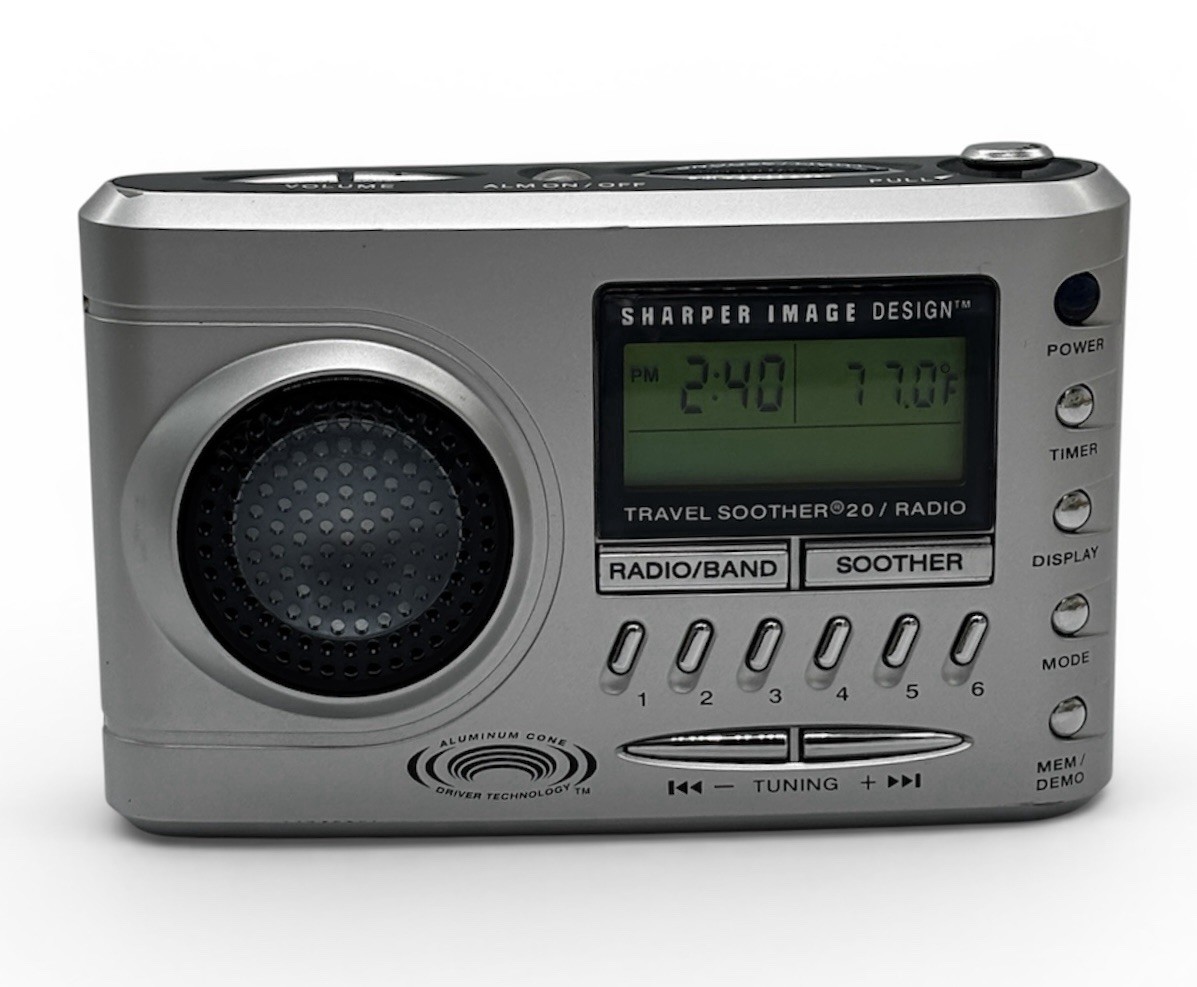 Sharper Image Travel Soother 20 Radio Alarm Clock SI621 - No Power Adapter