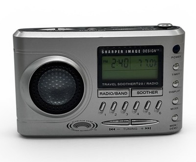 Sharper Image Travel Soother 20 Radio Alarm Clock SI621 - No Power Adapter