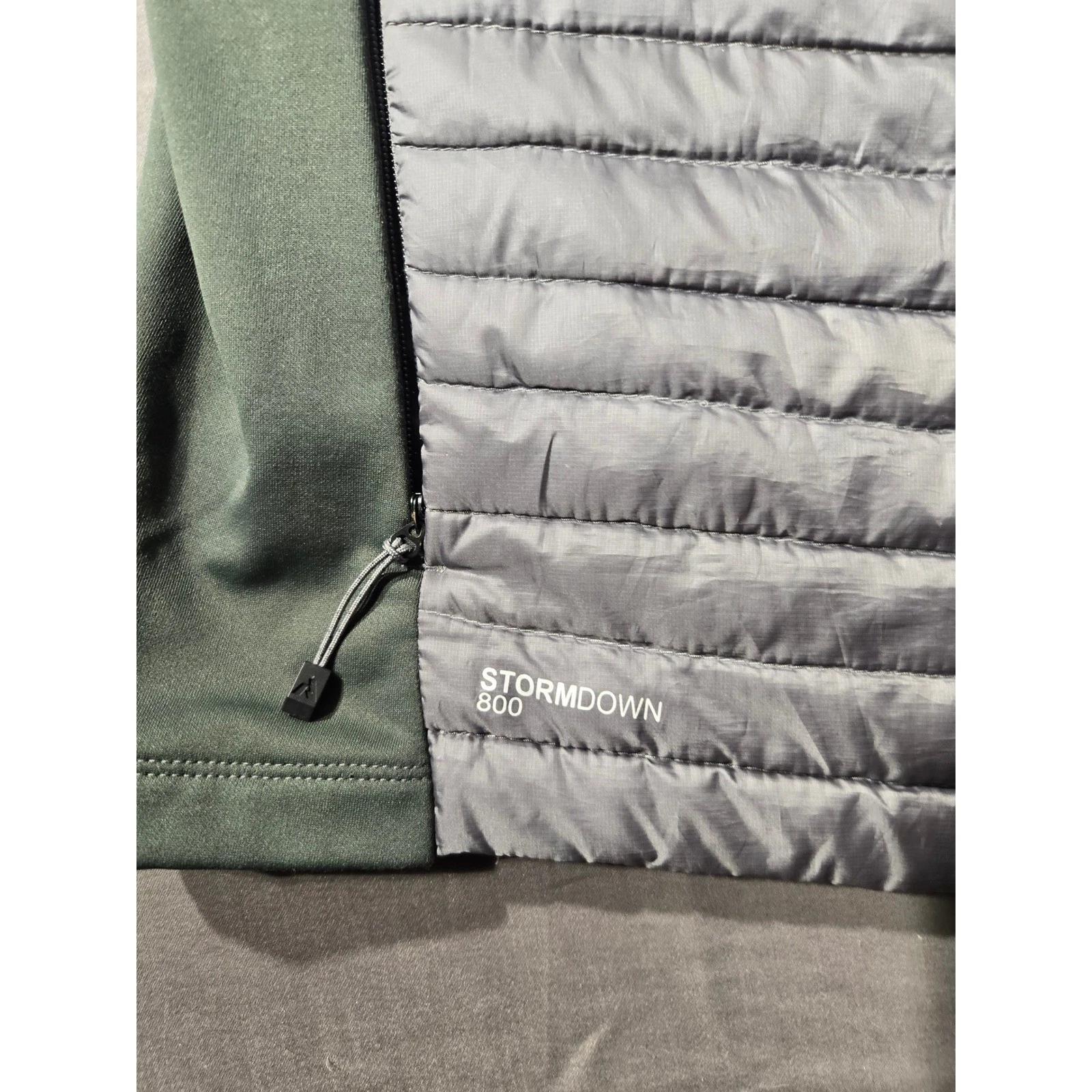 Eddie Bauer First Ascent StormDown 800 Puffer Vest Mens XL Gray Green Outdoor - product detail image 4