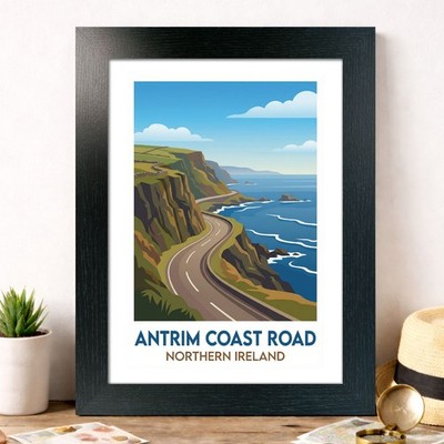 Antrim Coast Road, Nordirland Reise Poster Kunstdruck 124-3