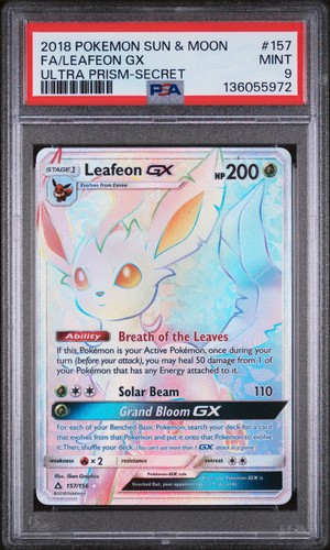 Leafeon-GX graded PSA 9 for sale on eBay