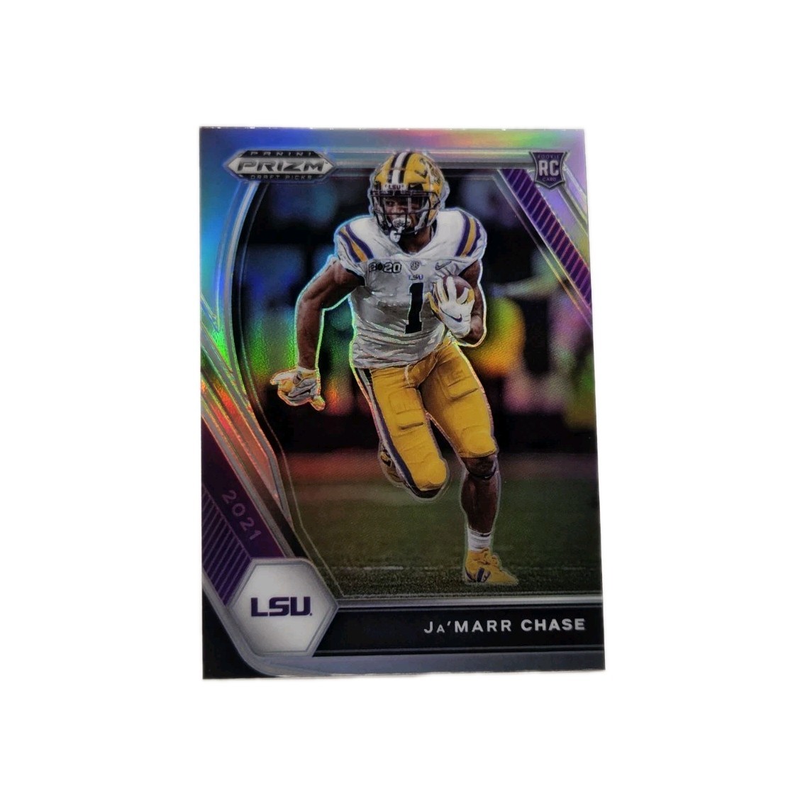 2021 Panini Prizm Draft Picks - Ja'Marr Chase #112 Silver Prizm (RC)