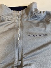 Vineyard Vines Boys' Performance 1/4 Zip Heather Gray Size Small
