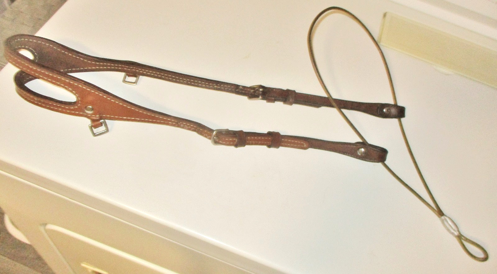 Western Cowboy TACK LOT -2 Shaped Ear bridles -PLUS Steel Cable noseband tiedown