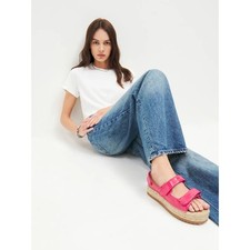 Reformation Trinity Sport Espadrille in Shiny Hot Pink Women's Size 8