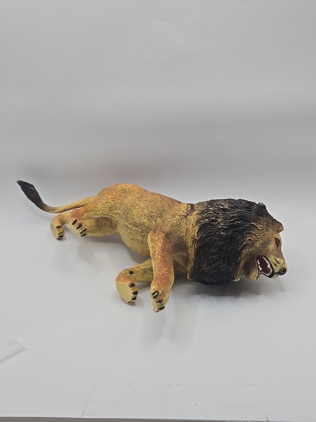 Ankyo Lion Hard Plastic Toy 10" Figure Tan Brown King Of The Jungle Safari Cat