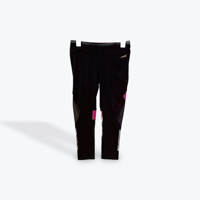 Avia Black Pink Mesh Athletic Leggings Capri Capris Size S