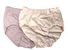 Bali Women Comfort Revolution Brief Panties 2-PK Pink Size 8/9 Super Soft Nylon