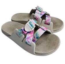Chaco Chillos Tie Dye Slides Kids K4 Sandals Slip On Sport Adjustable Girls