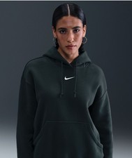 Women  s New   Nike Over-Oversized Pullover Hoodie DQ5858-010 Size XS