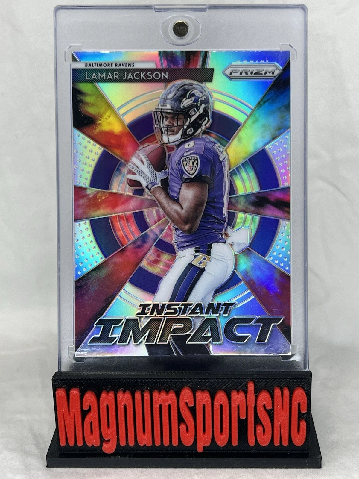Lamar Jackson Panini Prizm Instant Impact #II12 Black Finite 1/1