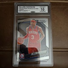 Panini 2024-25 Prizm Black Allen Iverson #262 Legends 76ers CSG 10 Basketball