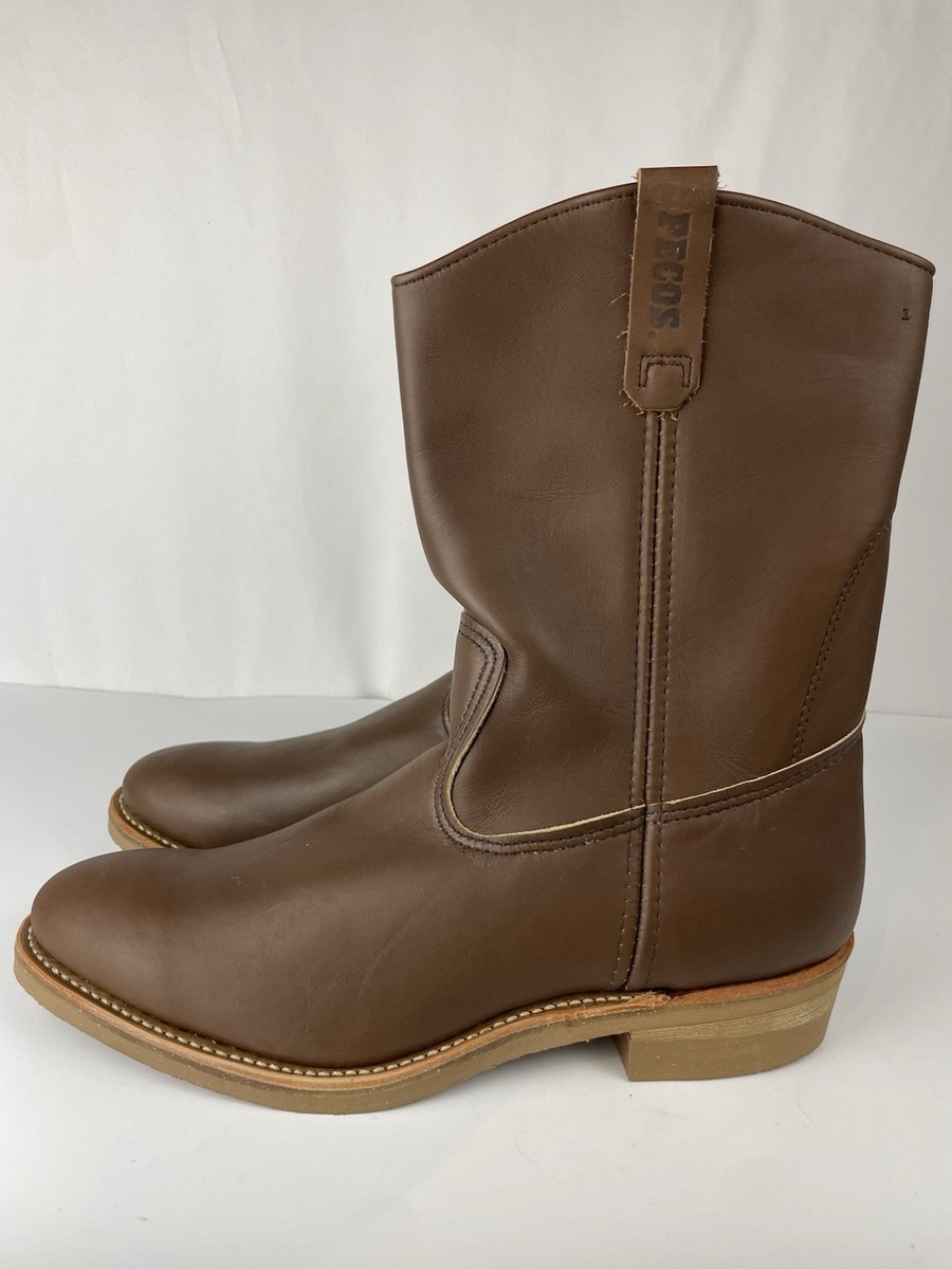 Red Wing 1155 Pecos Brown Leather Nailseat Work Boots Men's 13 B