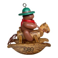 Old Fashioned Rocking Horse 1989 Wooden American Greetings Christmas Ornament
