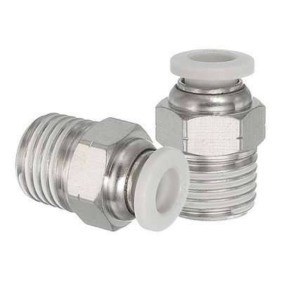 2 St. 1/4'' NPT-F Adapter x 1/4'' Push-Fitting, Weiß