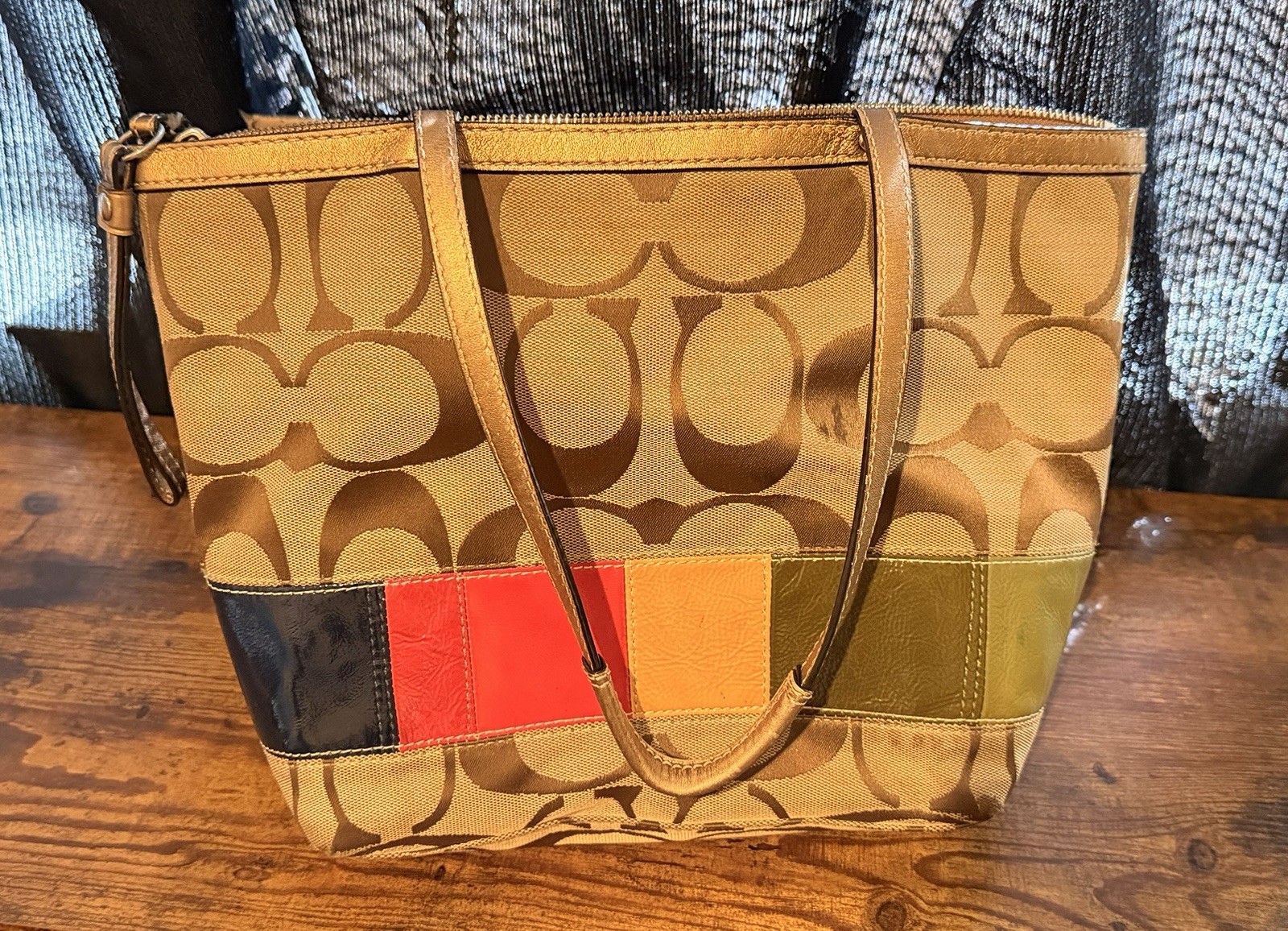 Coach Colorblock Patchwork Multicolor Logo Should… - image 5