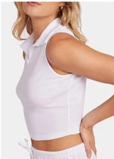 Onzie Flow Yoga Crop Polo Tank Top Size S/M NWT