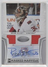 2010-11 Certified Marvels Materials Signatures 6/25 Brian Elliott #5 Auto 2d8